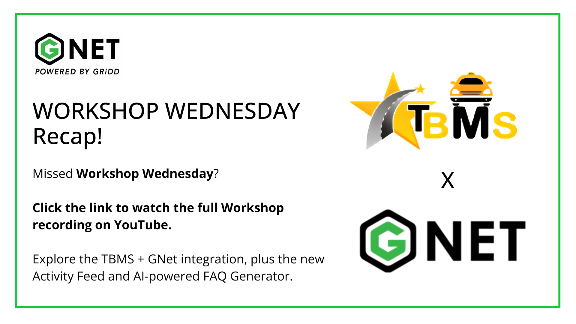 What’s New on GNet: Activity Feed, FAQ Generator, and a Deep Dive into TBMS Integration