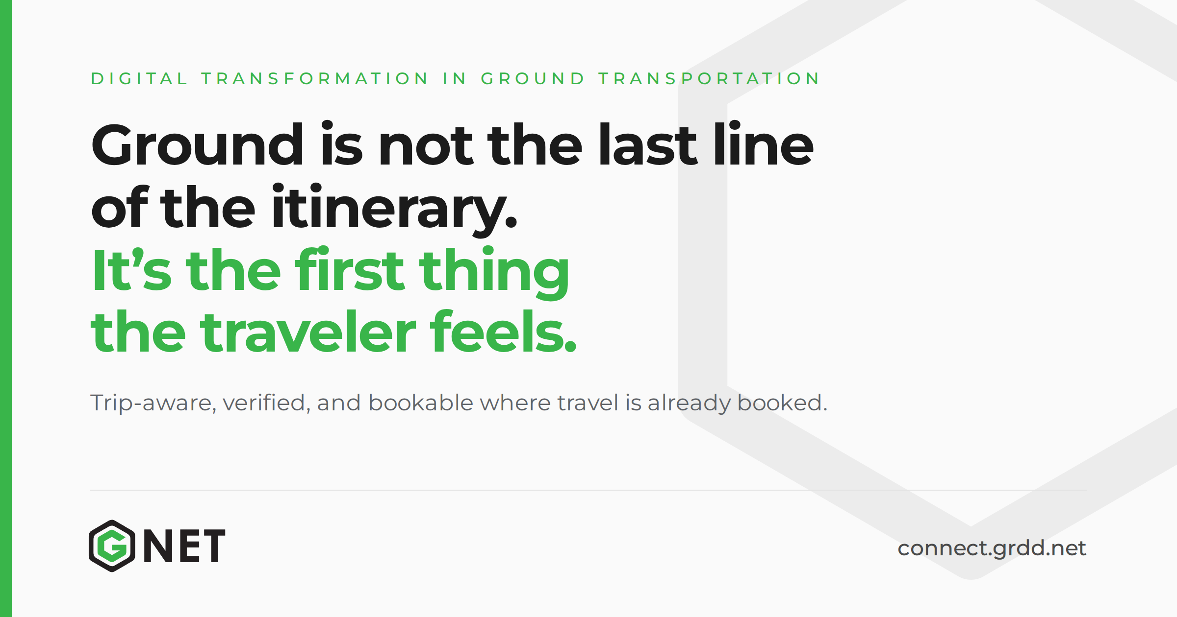 Ground is not the last line of the itinerary. It is the first thing the traveler feels.